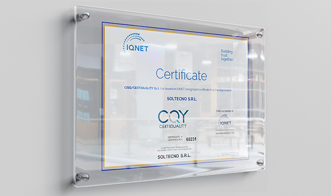 certificato iso 9001
